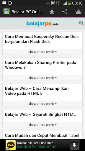 Belajar PC For Android screenshot 2