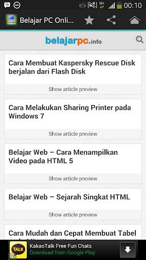 Belajar PC For Android screenshot 2