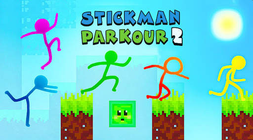 Stickman Parkour 2: on-line screenshot 1