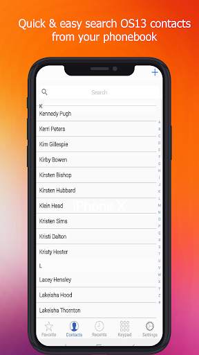 Dialer Theme OS 13 - Call Phone X & Contact screenshot 1