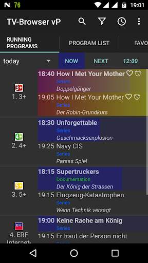 TV-Browser vP - TV program/radio program screenshot 1