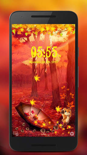 Autumn Live Lock Screen 5 تصوير الشاشة