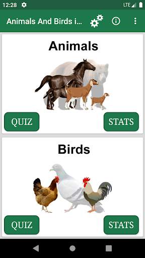 Learn Animals and Birds in English - Quiz screenshot 1