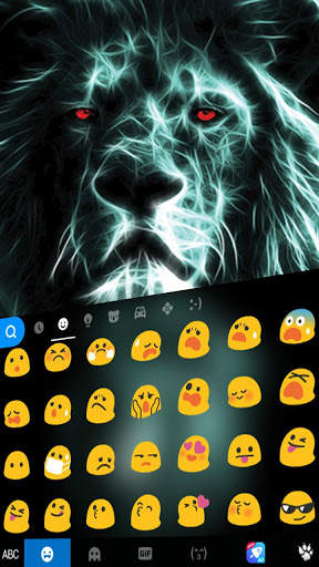 Tema Keyboard Luminous Lion screenshot 4