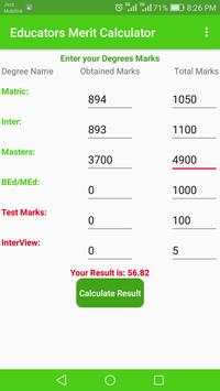 Educators Merit Calculator screenshot 3