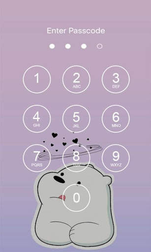 Cute Bear Lock Screen screenshot 1