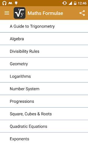 MATHS FORMULA REFERENCE FREE screenshot 1