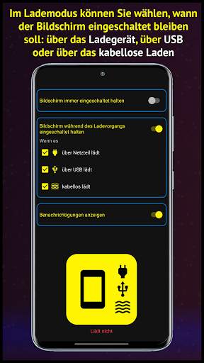 Bildschirm immer oder beim Laden eingeschaltet screenshot 2