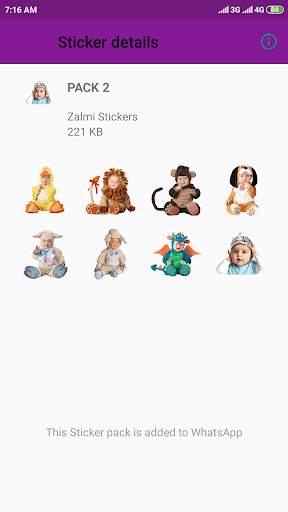 Cute Babies  Stickers for WhatsApp - Funny Sticker screenshot 7