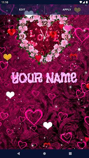 Hearts Love Clock Wallpapers screenshot 2