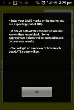 GATE score calculator screenshot 1