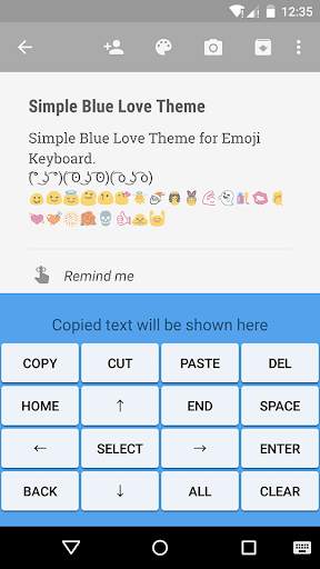 Simple Blue Love Keyboard Skin screenshot 3