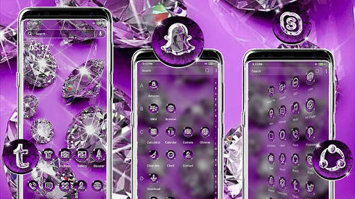 Purple Diamond Launcher Theme screenshot 2