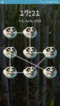 Lock Screen Angry Panda Pattern Code Security screenshot 5