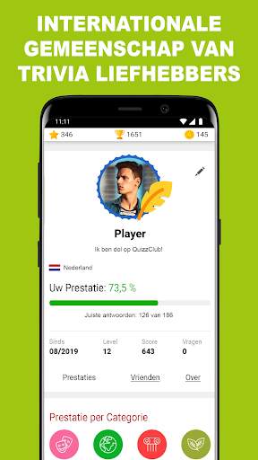 QuizzClub: Quiz en Trivia spel screenshot 7