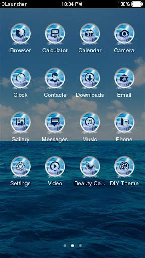 Blue Water Theme C Launcher screenshot 2