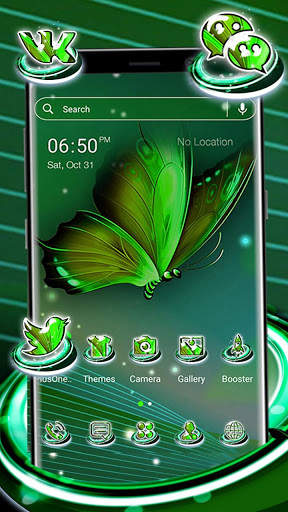 Green Butterfly Theme Launcher screenshot 1