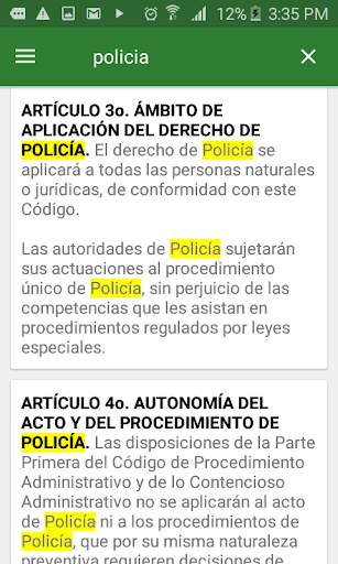 Código de Policía de Colombia screenshot 2