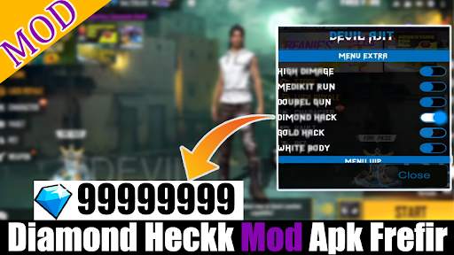 Diamond Heckk Mod Apk Frefir screenshot 2