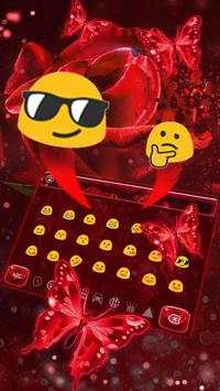 Red Rose Butterfly Keyboard screenshot 3