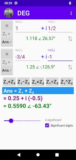 Complex Number Calculator - Rectangular | Polar скриншот 1