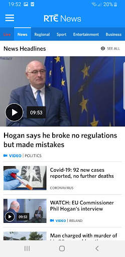 RTÉ News screenshot 1