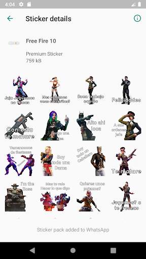 FF Free Fire forWAStickerApps screenshot 4