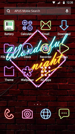 Stylish Night theme for APUS screenshot 2