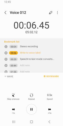 Samsung Voice Recorder screenshot 5