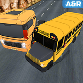 Racing In Bus : School Bus Highway Simulator icon