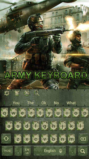 3D Army Camo Keyboard Theme screenshot 3