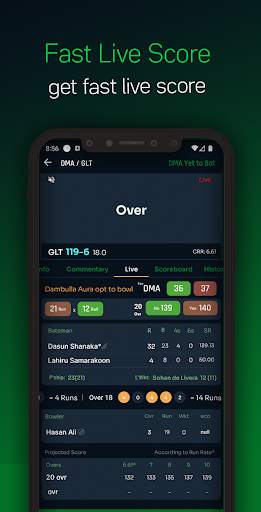 Boss Cricket Fast Live Line screenshot 2