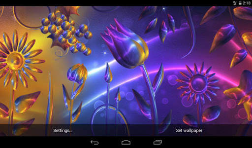 Glass Flowers Live Wallpaper screenshot 6