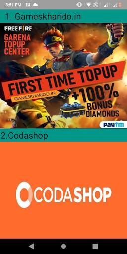 Top up diamonds for free fire screenshot 2