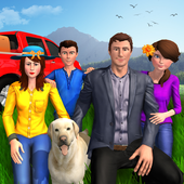 Virtual Family Hillside Fun Holiday: Camping Games icon