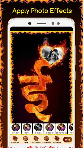 Fire Text Photo Frame - Smoke Text Photo Frame स्क्रीनशॉट 4