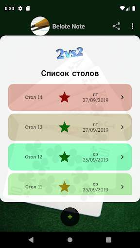 Белот - Счётная таблица скриншот 2