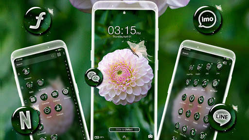 White Dahlia Launcher Theme screenshot 4