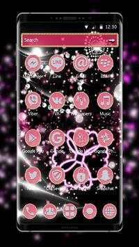 Pink Shiny and Diamond Heart Glitter Theme screenshot 2