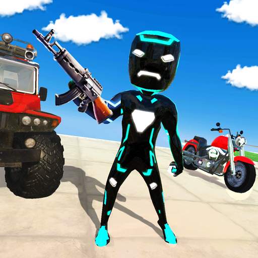 Vegas Neon Iron Stickman Rope Hero Crime Simulator 1.2