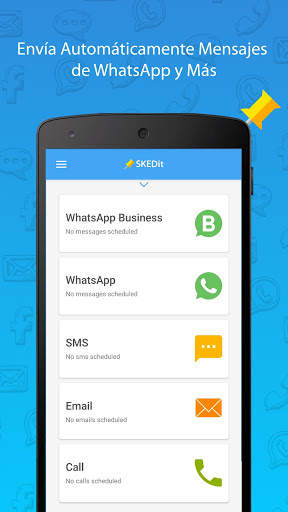 SKEDit Scheduling App: Programa WhatsApp SMS Calls screenshot 1