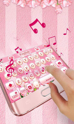 Pink Flowers GO Keyboard Theme स्क्रीनशॉट 5