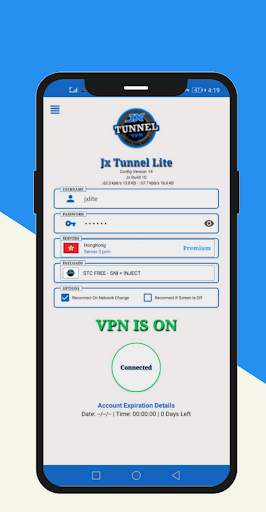 Jx Tunnel Lite Vpn screenshot 1