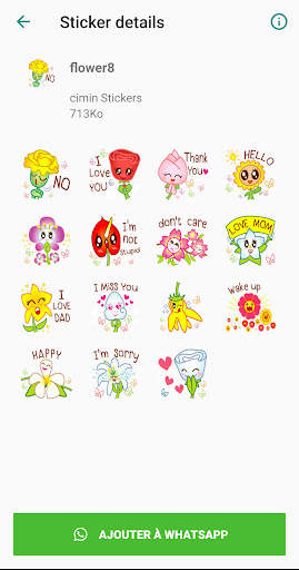 Flower sticker for Whatsapp -W screenshot 3