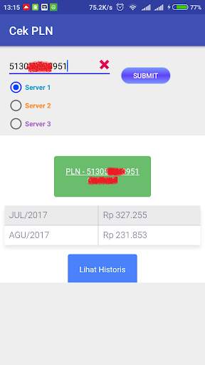 Cek Tagihan Bulanan PLN / LISTRIK screenshot 2