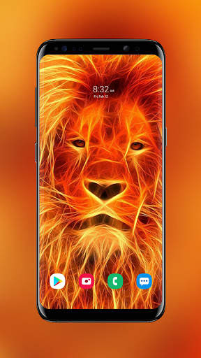 Fire Wallpaper - Fire Lion, Wolf & Tiger screenshot 2