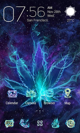 Smoky Color Parallax Go Launcher Theme screenshot 2