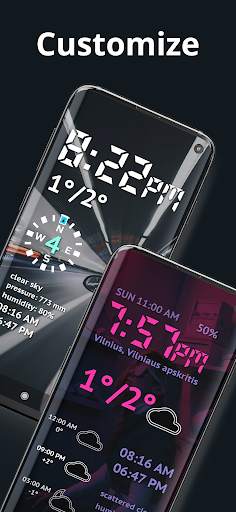 Weather Night Dock with clock screenshot 1
