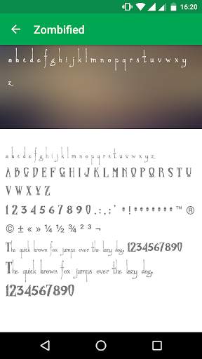 Zombie Fonts for FlipFont screenshot 3
