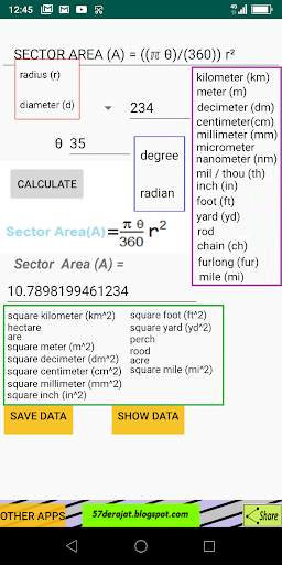 Circle Calculator 3 تصوير الشاشة